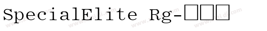 SpecialElite Rg字体转换